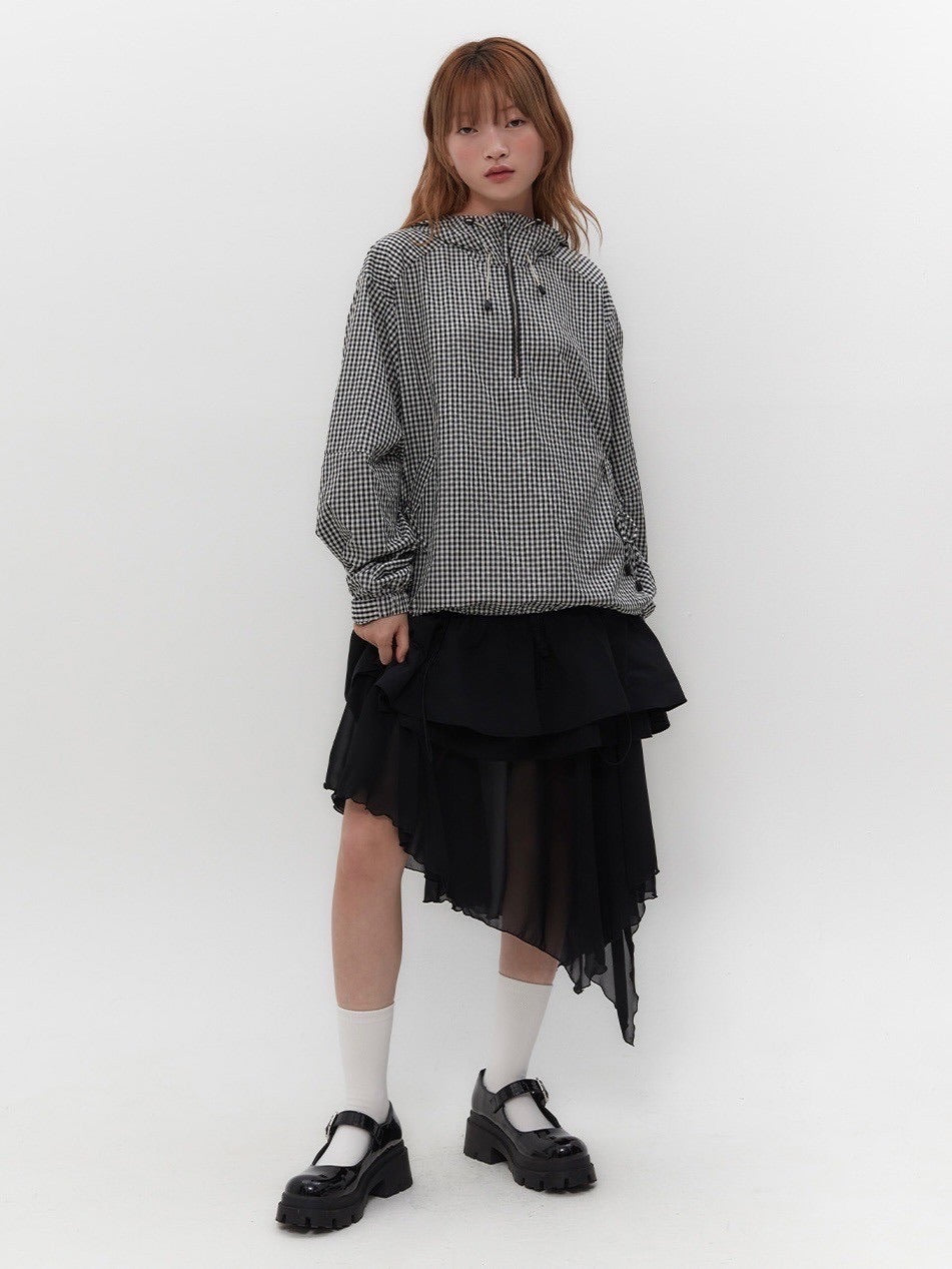 【TUOMIO】CHECK LIGHT ANORAK