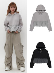 【TUOMIO】FRILL LAYERED HOOD