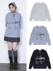 【TUOMIO】BUNNY LAYERED LONG SLEEVES