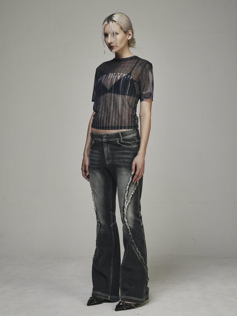 【BLR BLUER】BLUER GRAPHIC MESH SHORT SLEEVE