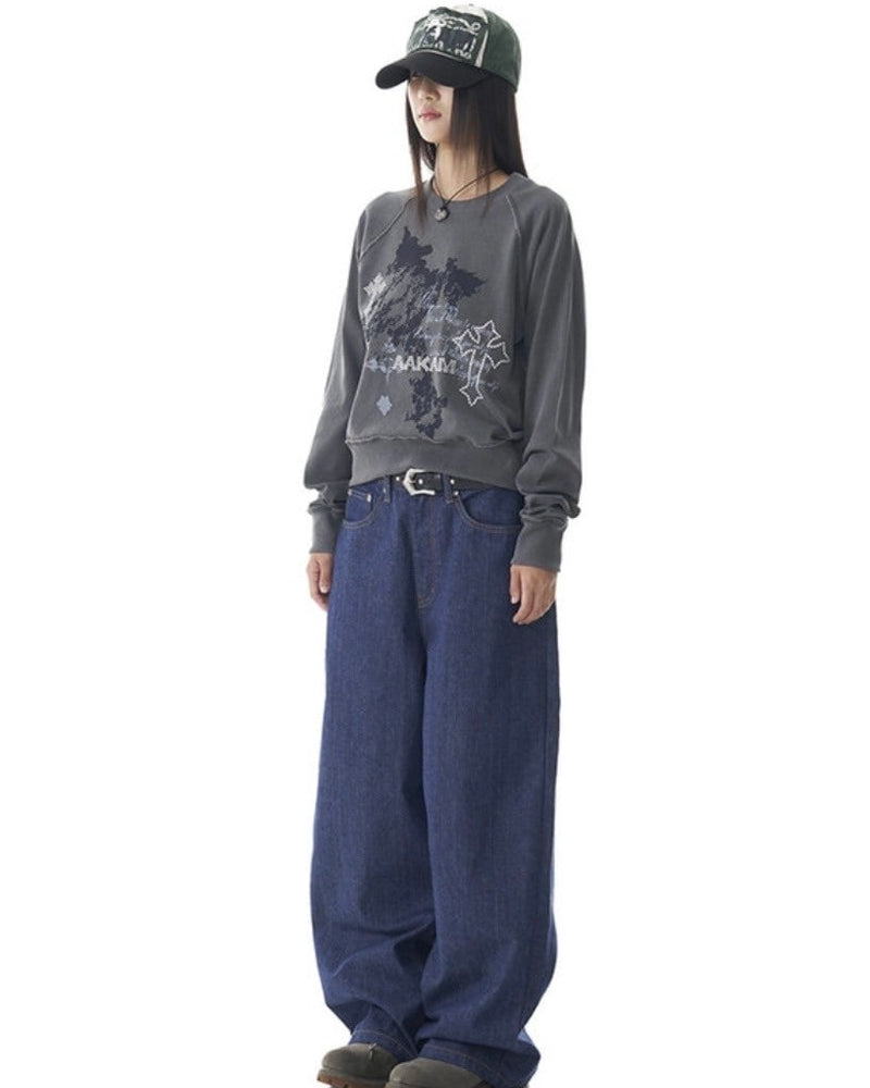 【AAKAM】Cross Studded Sweatshirts