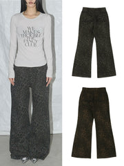 【FANCY CLUB】LEOPARD BOOTCUT PANTS