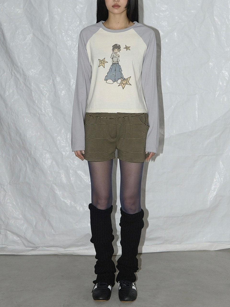 【FANCY CLUB】FY STRIPE MICRO SHORT PANTS