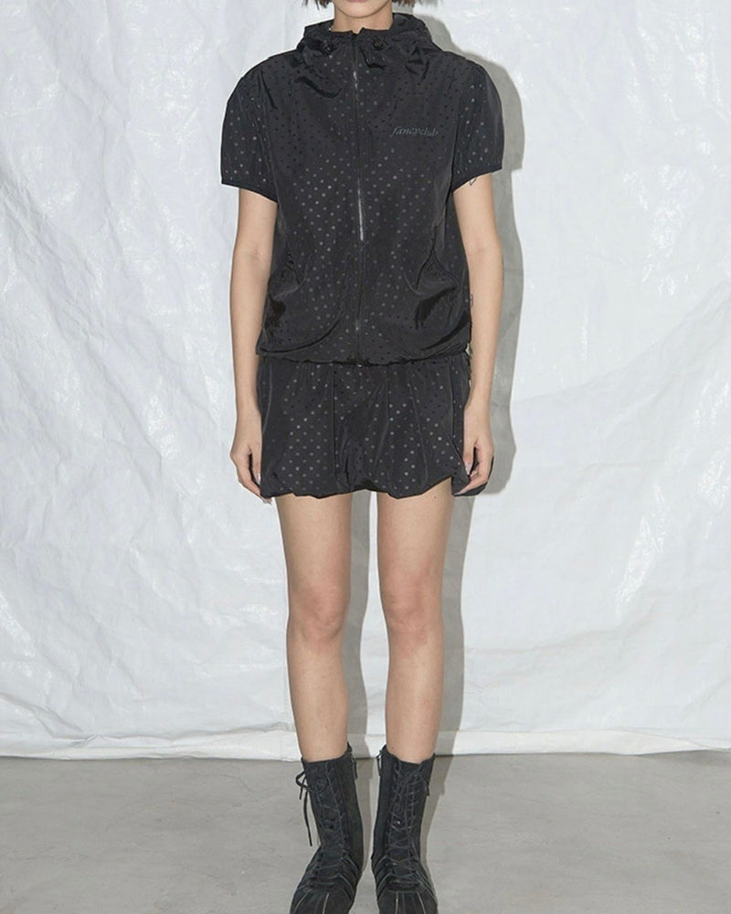 【FANCY CLUB】DOT NYLON BALLOON SKIRT
