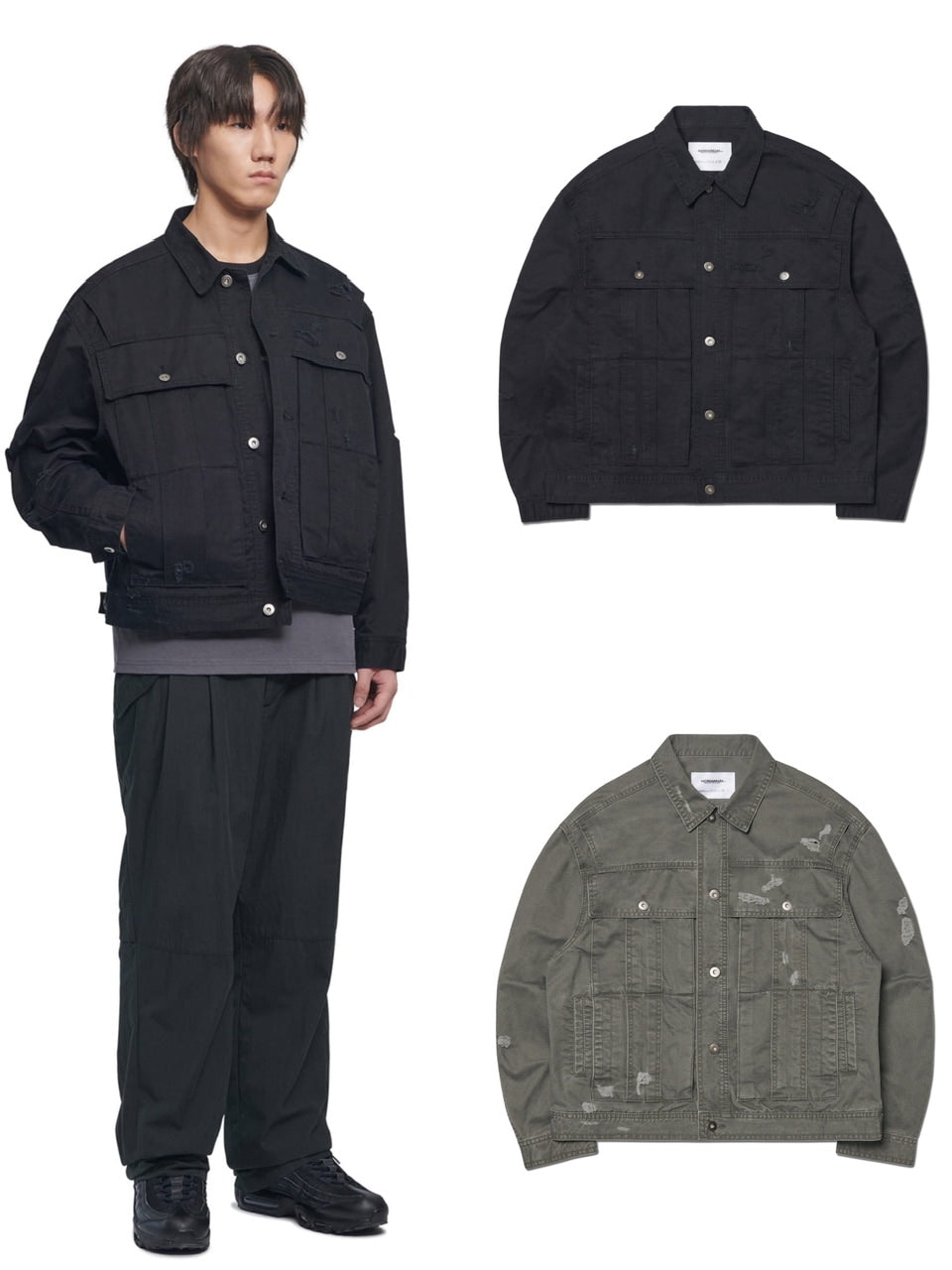 【NOMANUAL】I.P DAMAGED JACKET