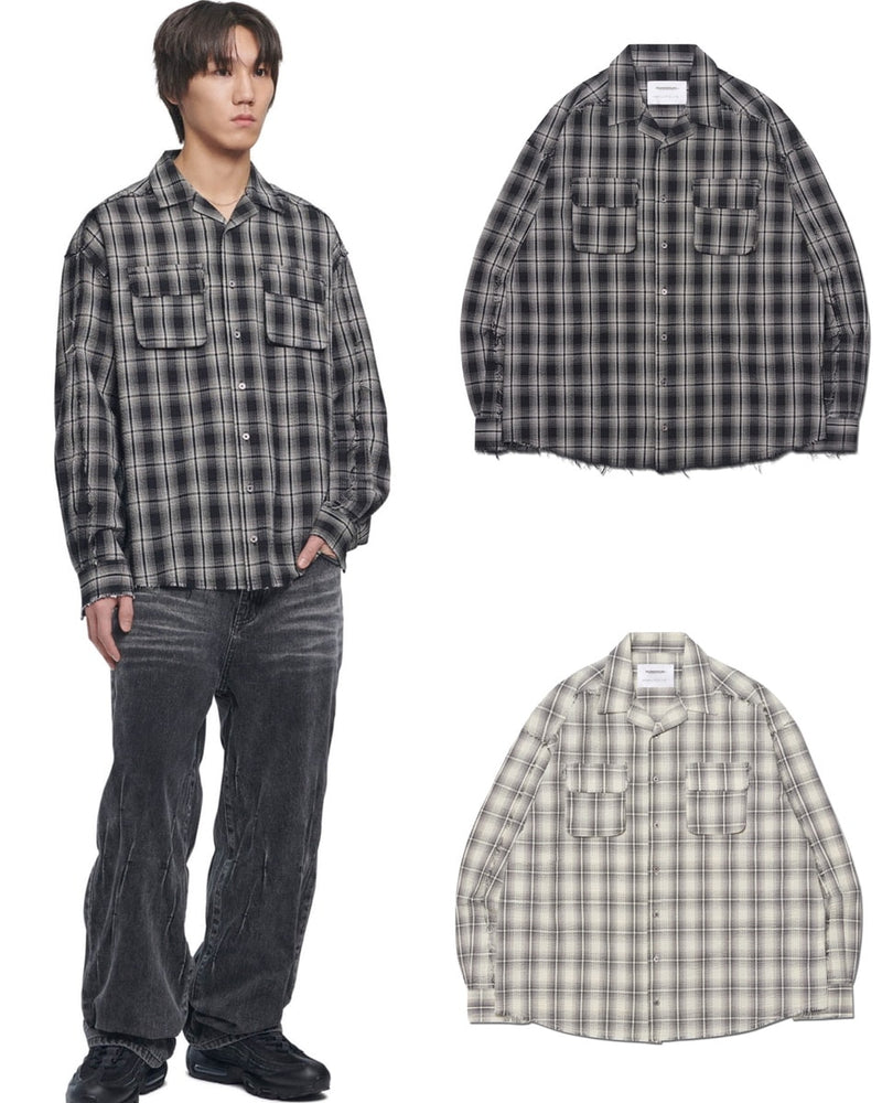 【NOMANUAL】SEERSUCKER CHECK SHIRTS
