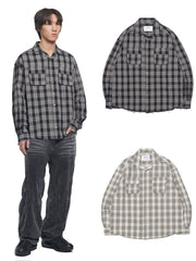 【NOMANUAL】SEERSUCKER CHECK SHIRTS
