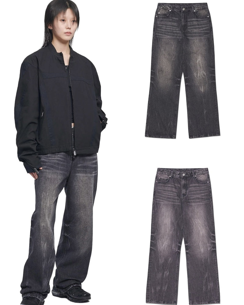 【NOMANUAL】SEMI FLARE DENIM PANTS / 【ノーマニュアル】セミフレアデニムパンツ