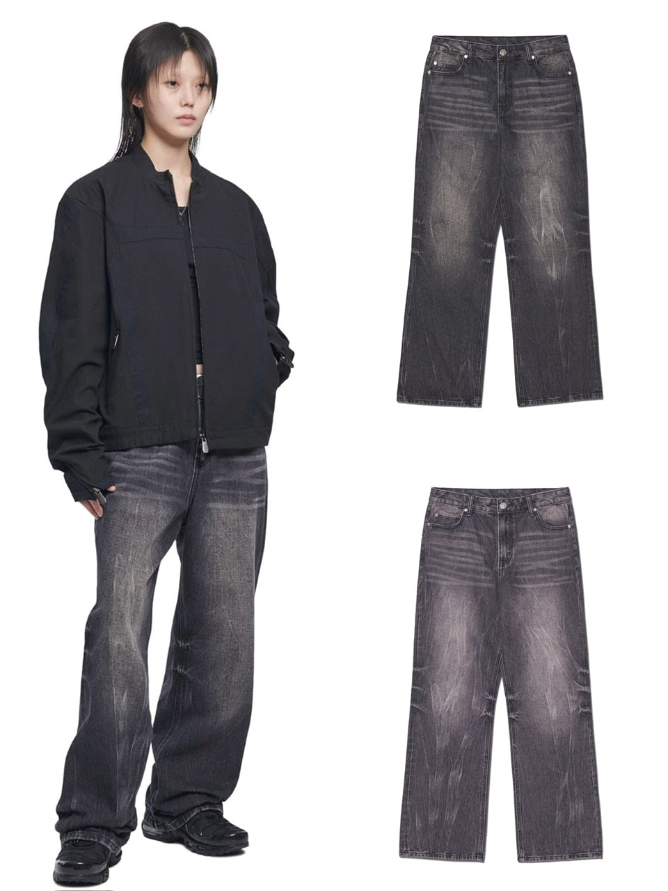 【NOMANUAL】SEMI FLARE DENIM PANTS / 【ノーマニュアル】セミフレアデニムパンツ