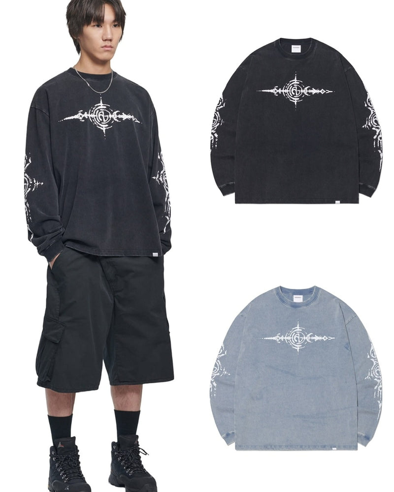 【NOMANUAL】S.G WASHED LONG SLEEVE TEE