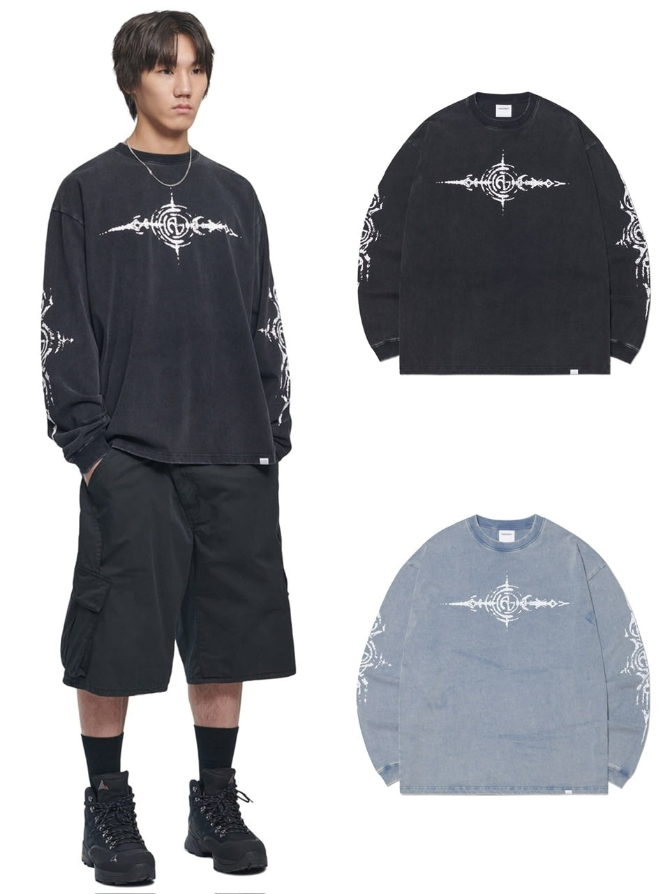 【NOMANUAL】S.G WASHED LONG SLEEVE TEE