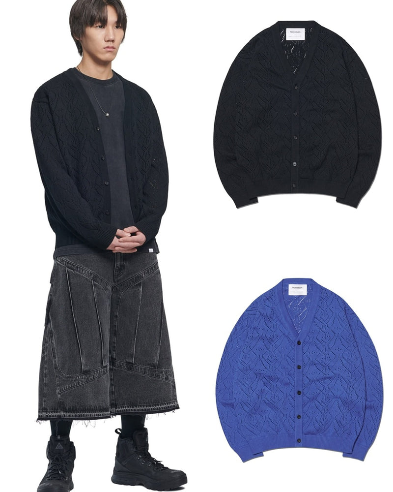 【NOMANUAL】T.B PUNCHING KNIT CARDIGAN