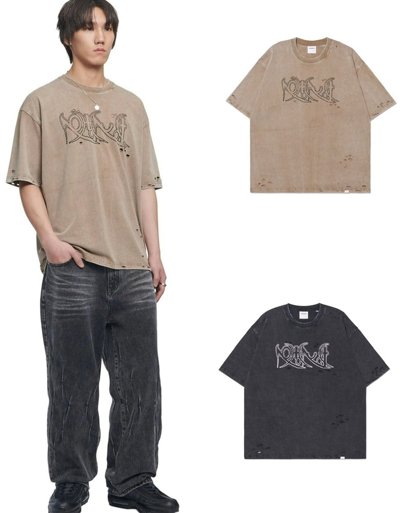 【NOMANUAL】ECDYSIS DAMAGED T-SHIRT