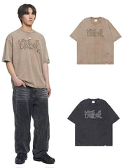 【NOMANUAL】ECDYSIS DAMAGED T-SHIRT