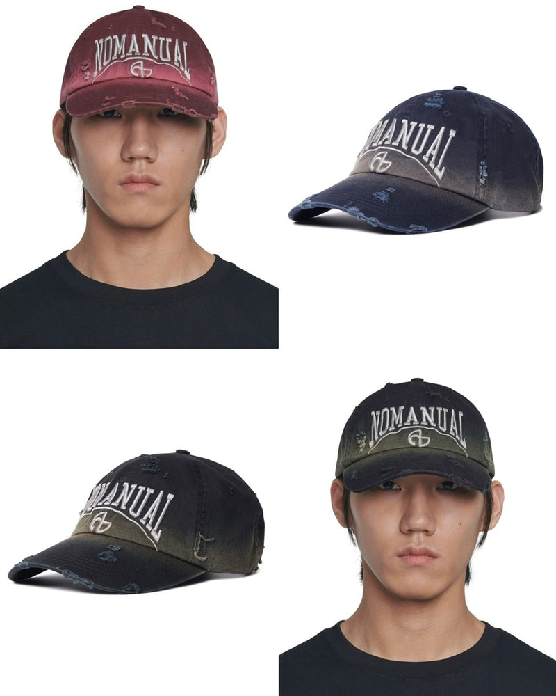 【NOMANUAL】DESTROYED BALL CAP