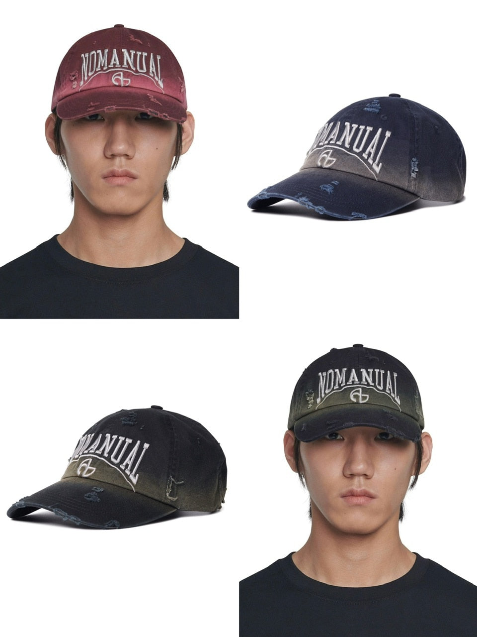 【NOMANUAL】DESTROYED BALL CAP
