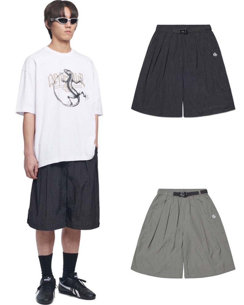【NOMANUAL】SHADE BELTED SHORTS