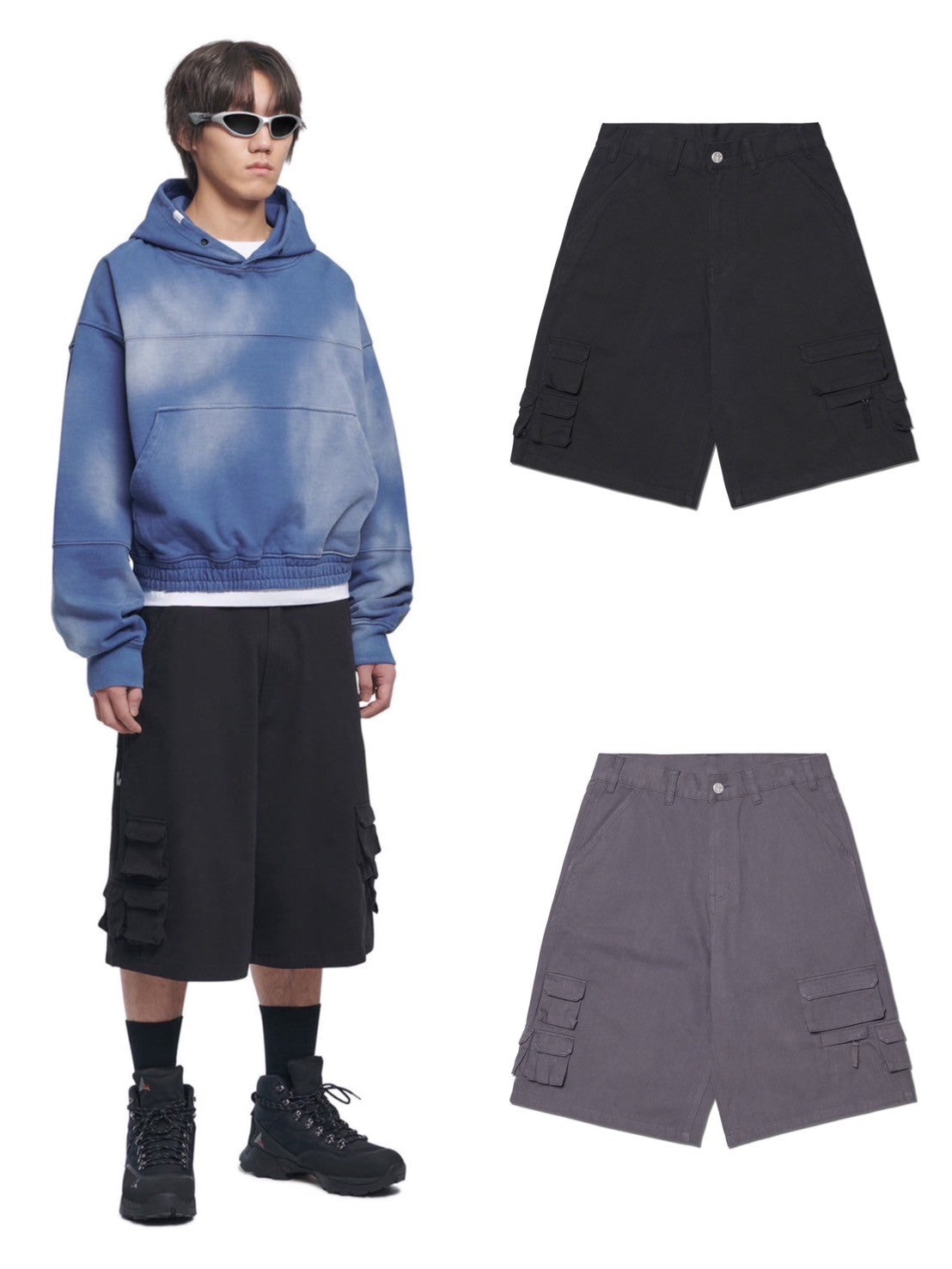 【NOMANUAL】UTILITY CARGO SHORTS