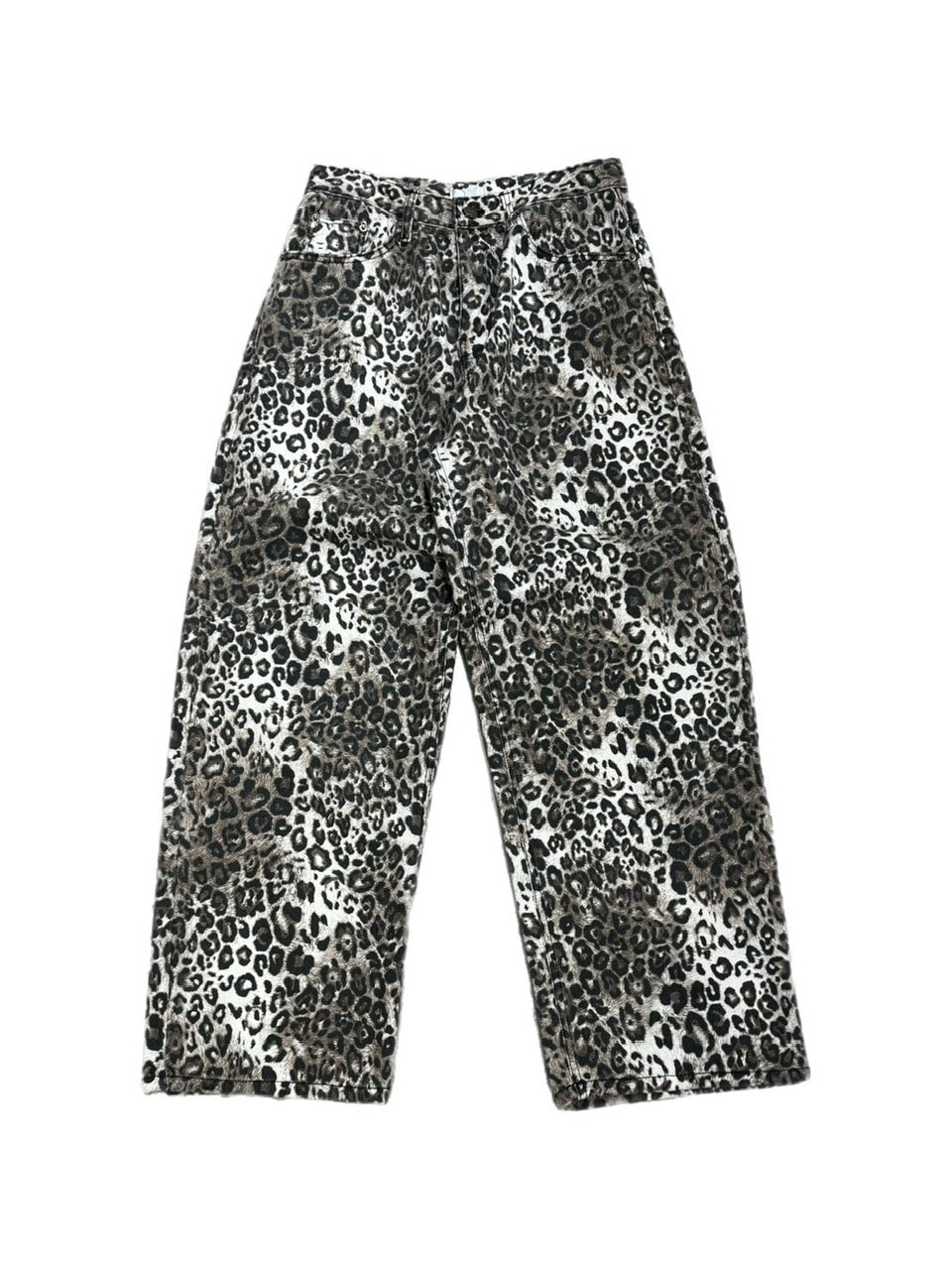 受注制【Chikashitsu +】leopard wide cotton pants (2color) / 【チカシツプラス】レオパードコットンワイドパンツデニムパンツ
