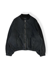 【Chikashitsu +】denim flight bomber jacket (2color)
