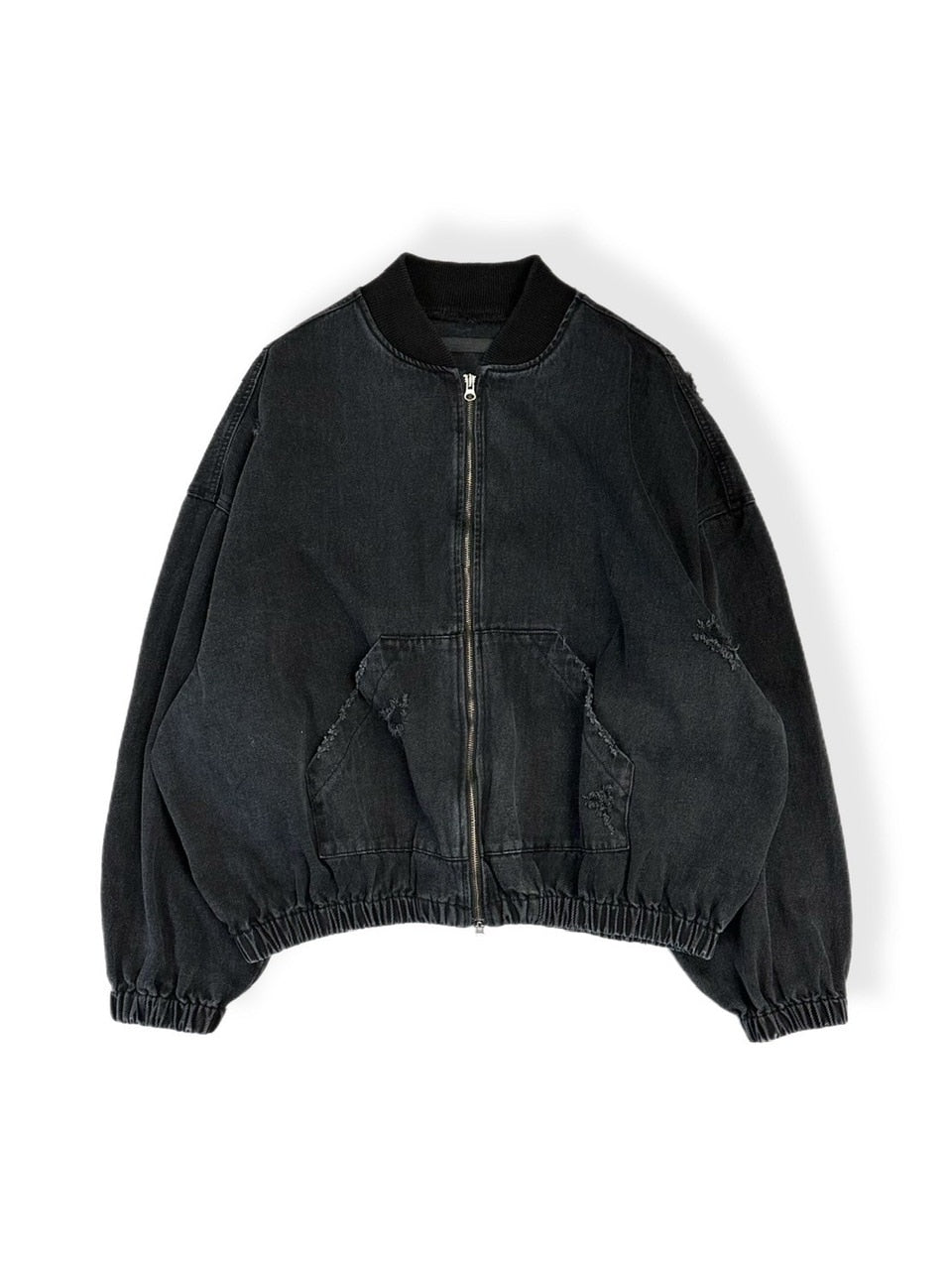 【Chikashitsu +】denim flight bomber jacket (2color)