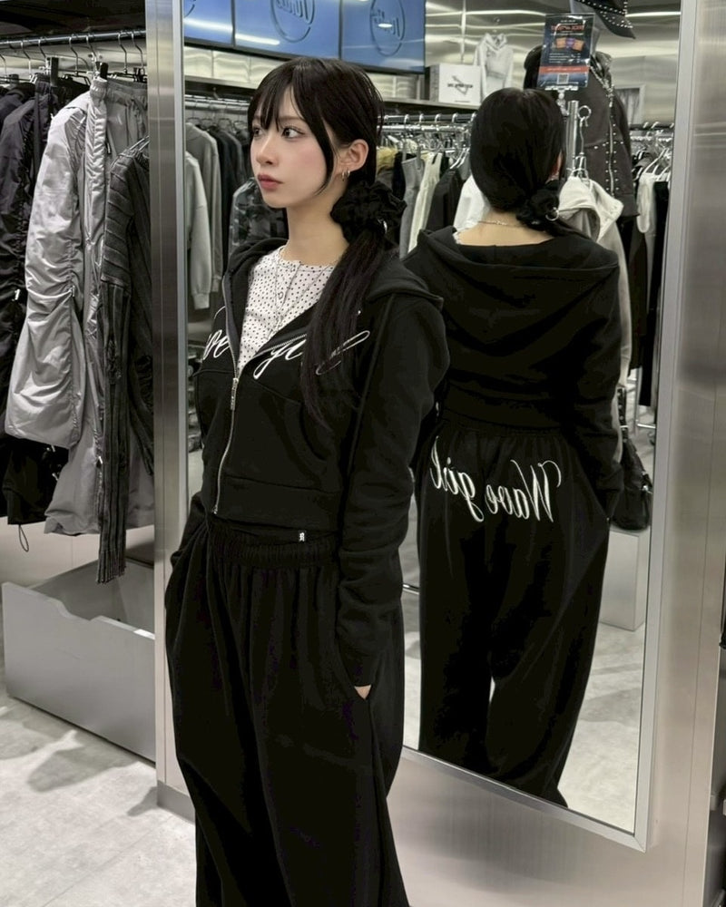 受注制【nmtc +】embroidery sweat pants (3color) / 【エヌエムティーシープラス】プリントロゴスウェットパンツ