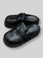 【Chikashitsu +】volume toe loafer like mule