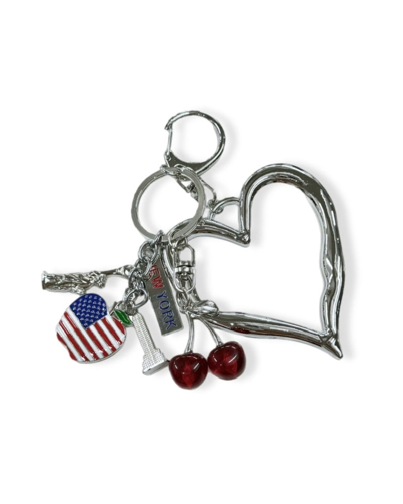 【Chikashitsu +】original big heart charm key strap