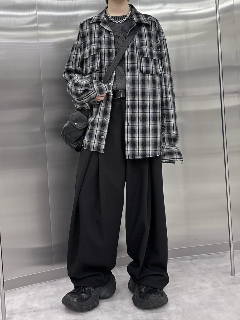 受注制【nmtc +】pin tuck wide slacks (2color)