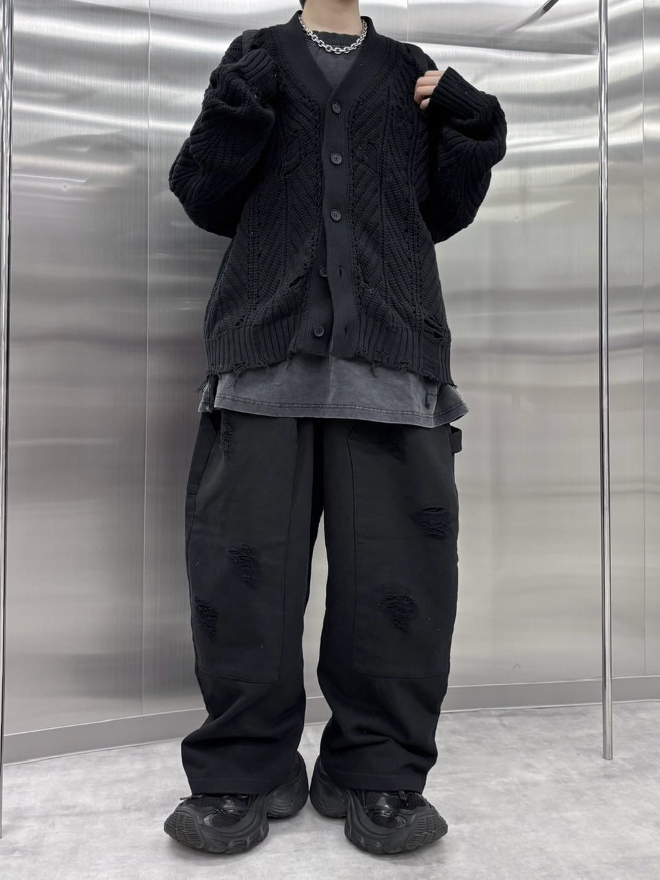 受注制【nmtc +】double knee damage sweat pants (2color)