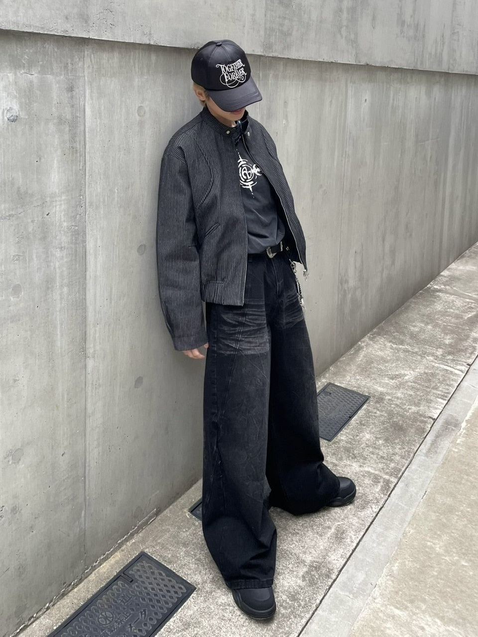 受注制【nmtc +】pin stripe denim jacket