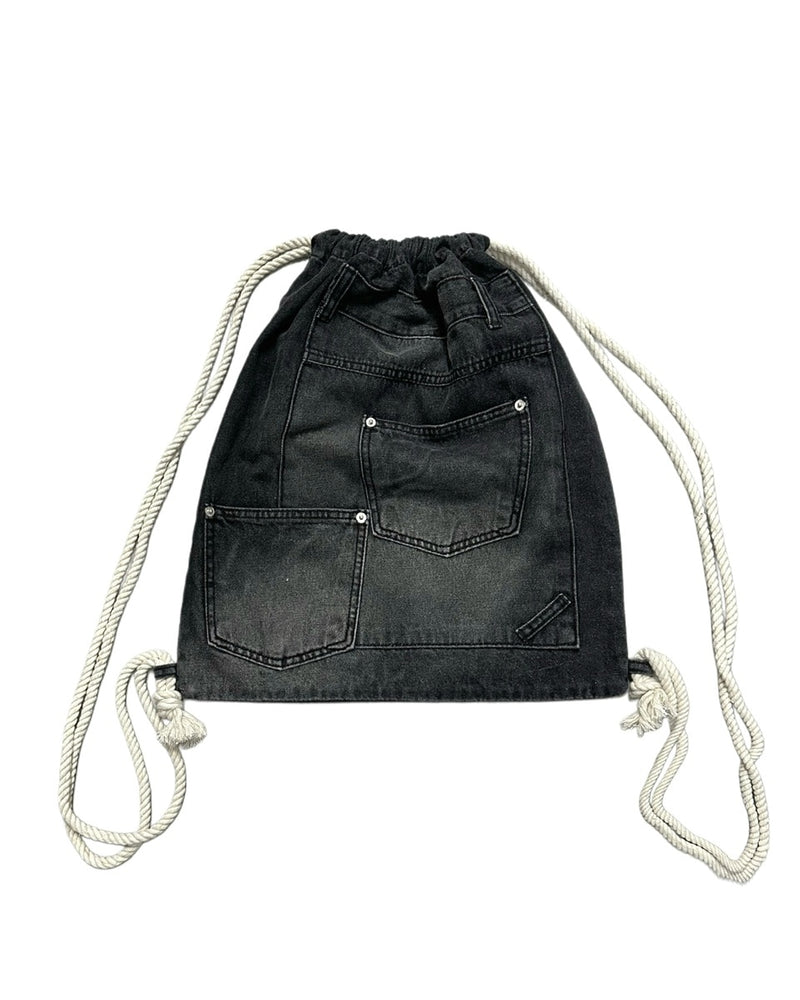 受注制【Never mind the XU】denim knapsack / 【ネバーマインドザエックスユー】デニムナップザック