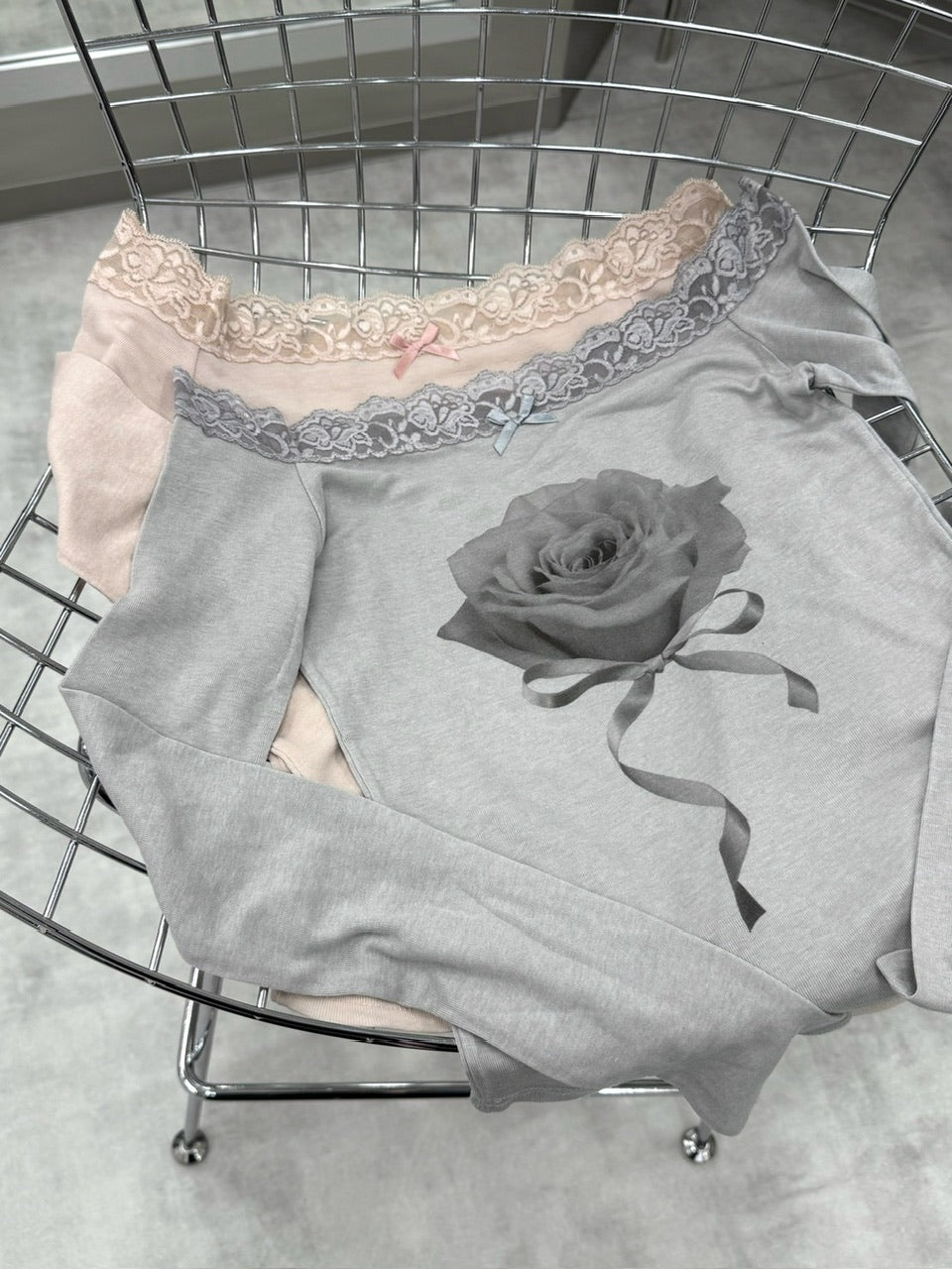 受注制【nmtc +】rose off long sleeve (3color)