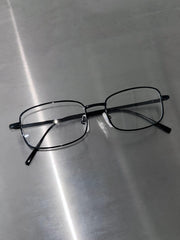 国際配送【Nerd out XU】black frame square glasses / 【ナードアウトエックスユー】ブラックフレームスクエアレンズメガネ