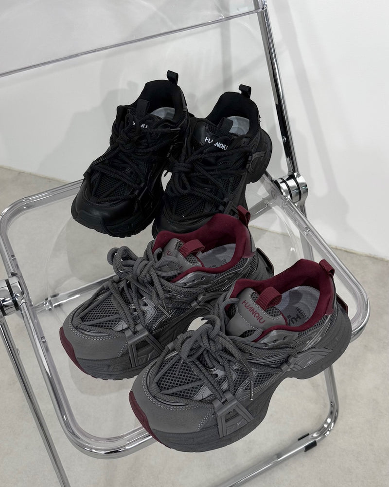 国際配送【Nerd out XU】thick sole daddy shoes (2color)