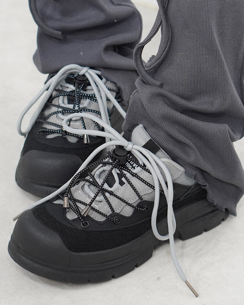 国際配送【Nerd out XU】draw code canvas sneaker / 【ナードアウトエックスユー】ドローコードキャンバスボリュームスニーカー