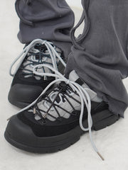 国際配送【Nerd out XU】draw code canvas sneaker / 【ナードアウトエックスユー】ドローコードキャンバスボリュームスニーカー