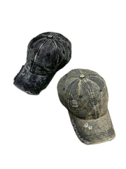 受注制【Never mind the XU】damage denim cap (2color)