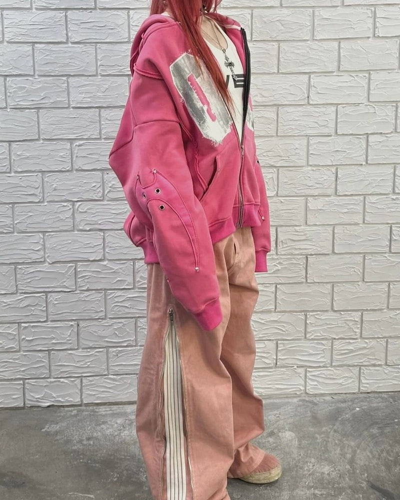 【Cozy world Wide】CZ SRT 2.0 PINK WASHED JEANS