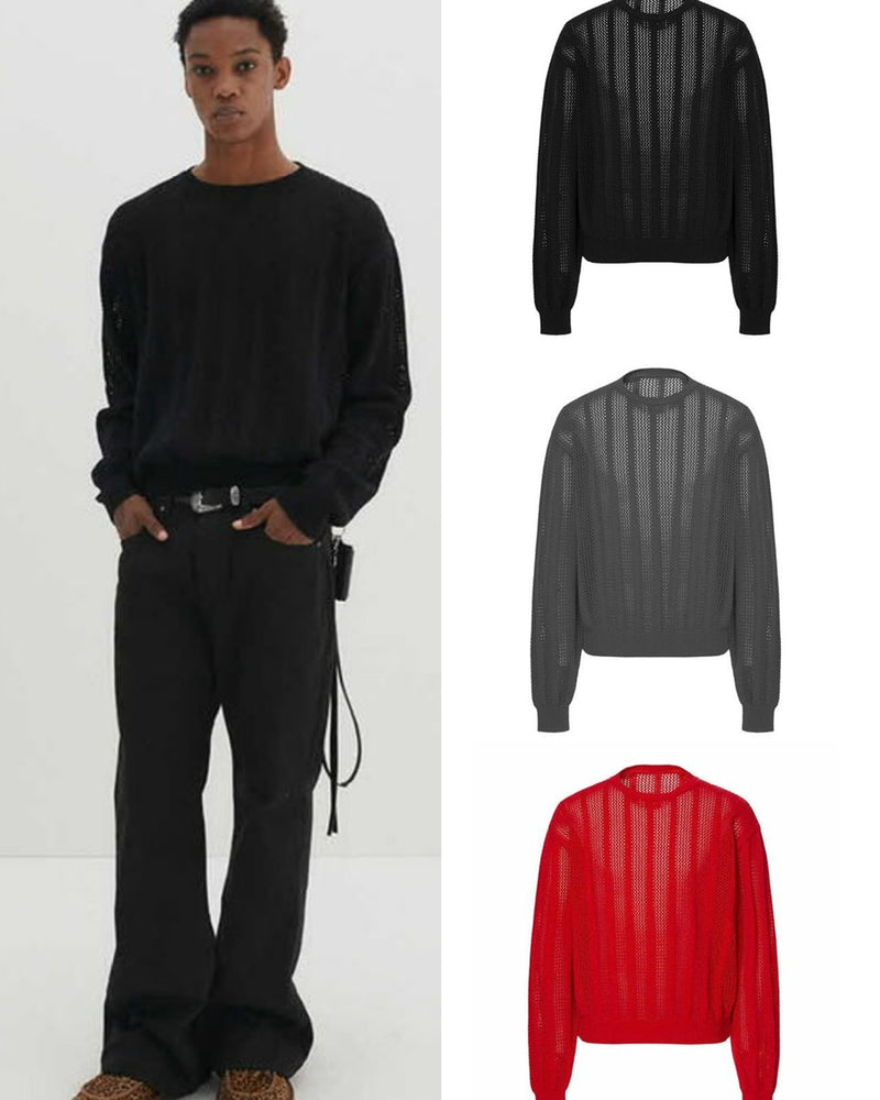 【DNSR】Meshed Crop Knit