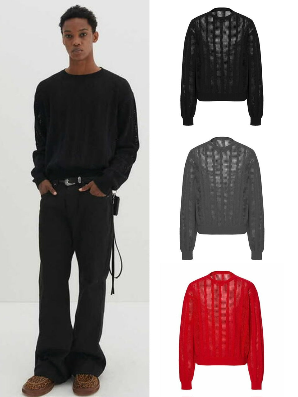 【DNSR】Meshed Crop Knit