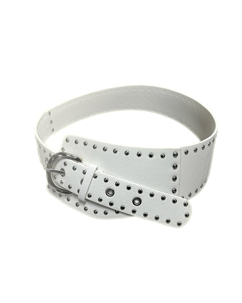 受注制【Never mind the XU】wide studs belt (3color)
