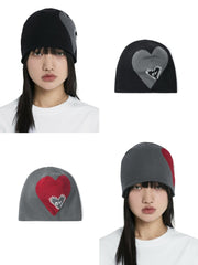 【OY】STITCHED HEART BEANIE
