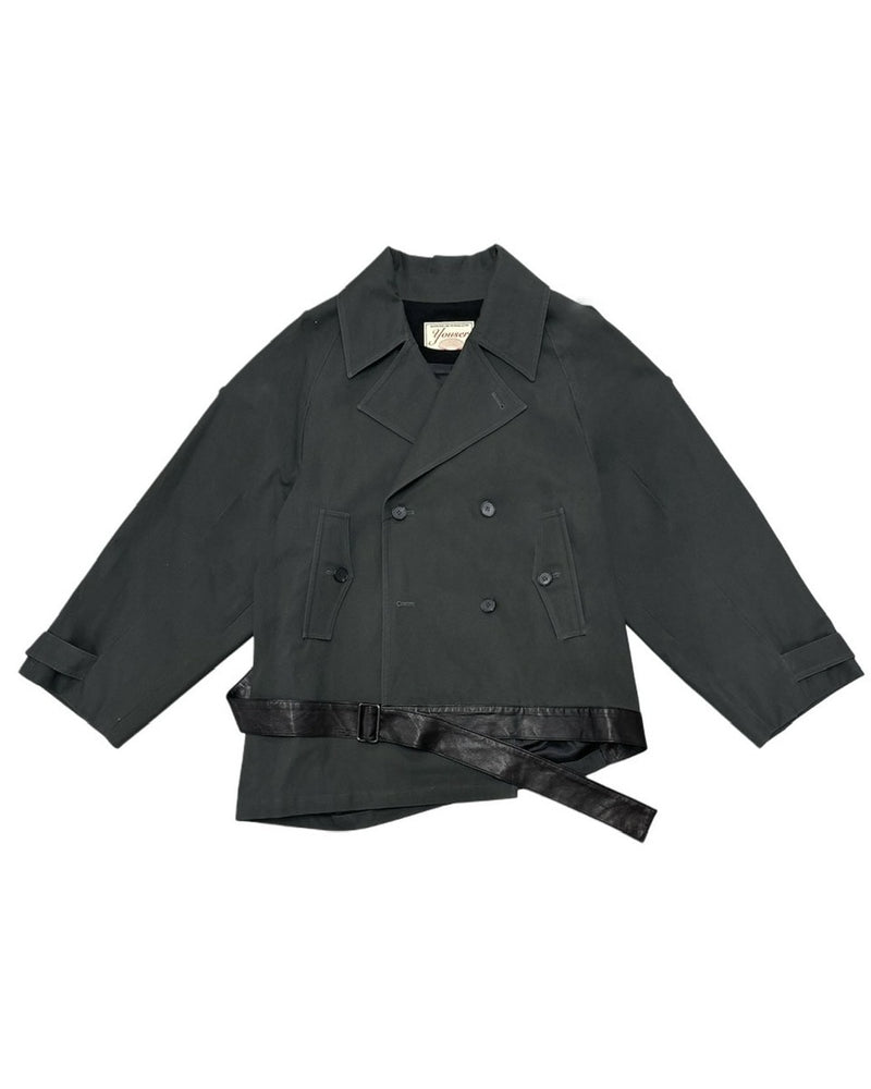 【YOUSER】Leather Belt Detail Trench Coat