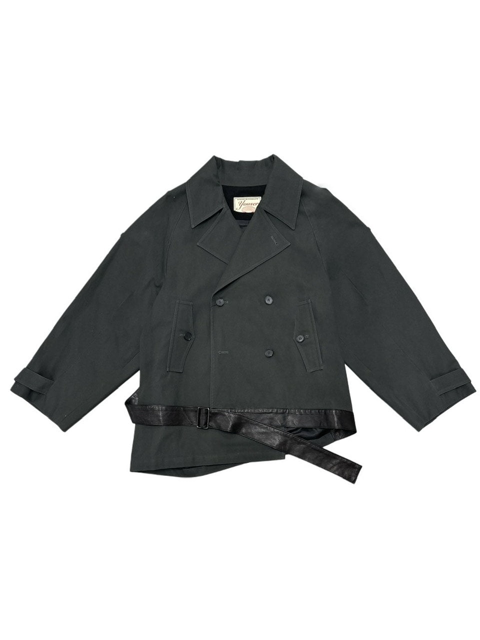 【YOUSER】Leather Belt Detail Trench Coat
