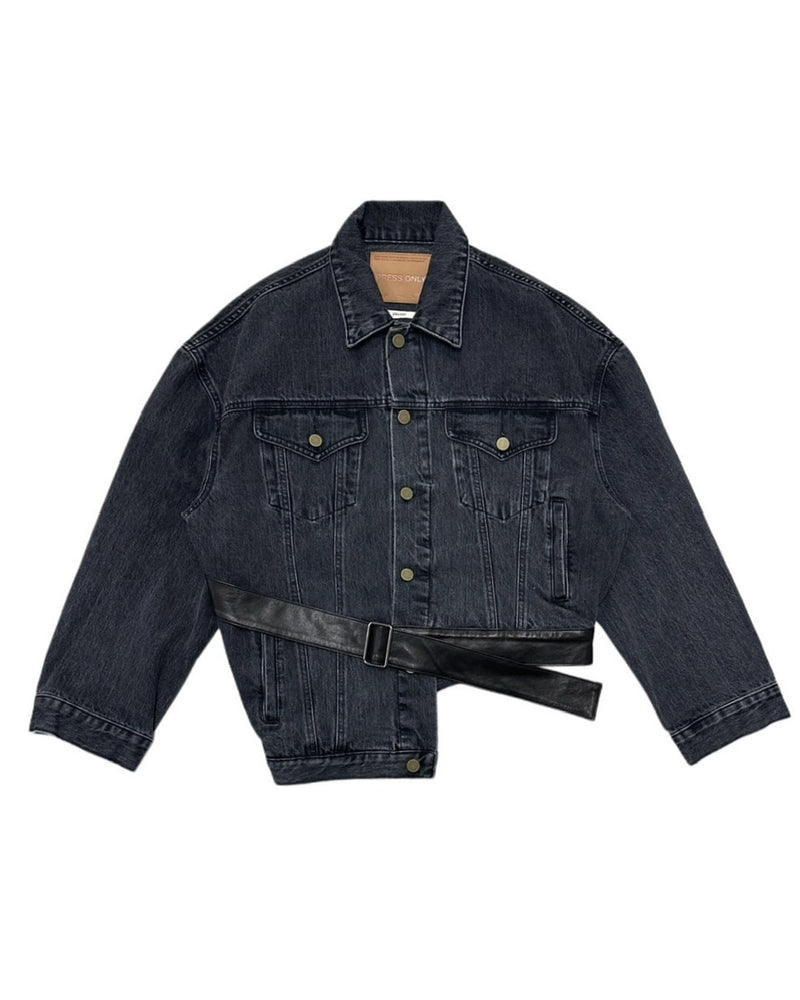 【YOUSER】Denim jacket with Belt Detail