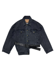 【YOUSER】Denim jacket with Belt Detail