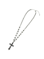 受注制【Never mind the XU】cross chain necklace / 【ネバーマインドザエックスユー】クロスチェーンネックレスシルバーネックレス