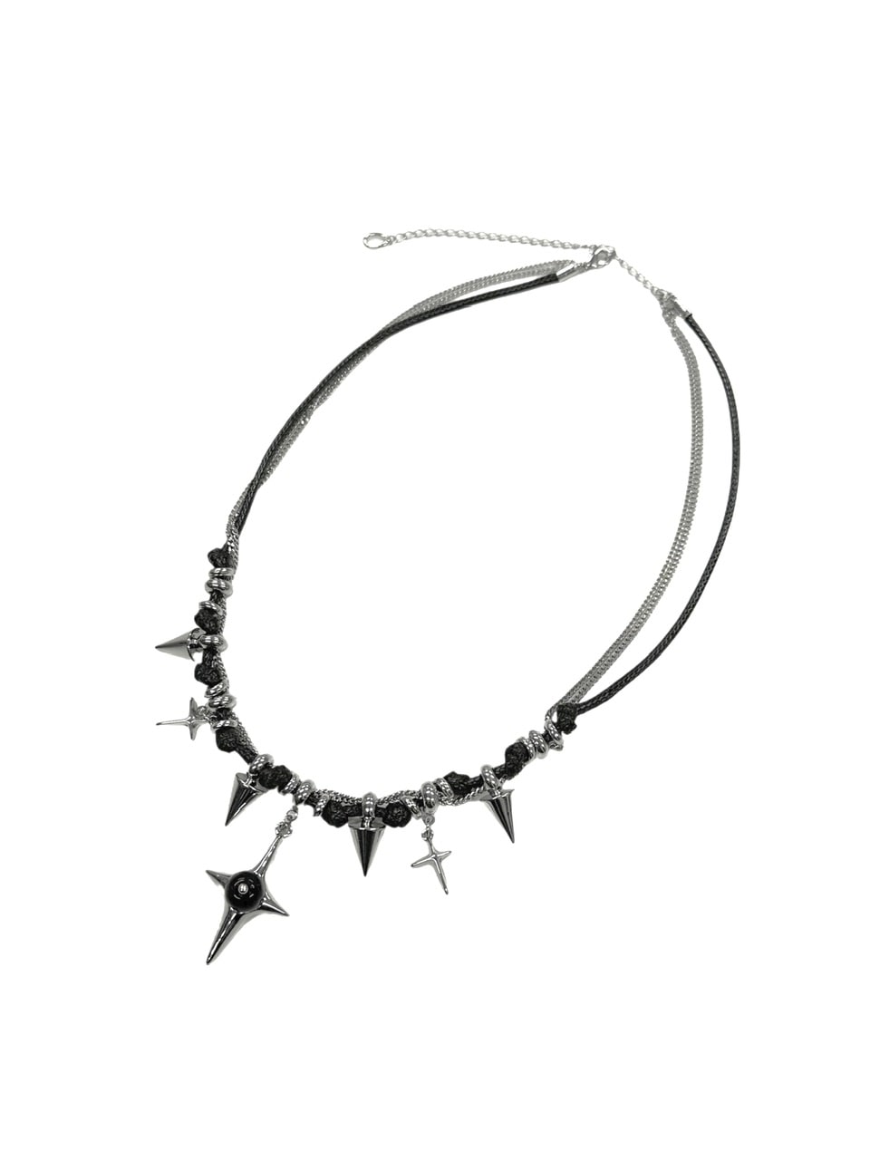 受注制【Never mind the XU】star studs necklace