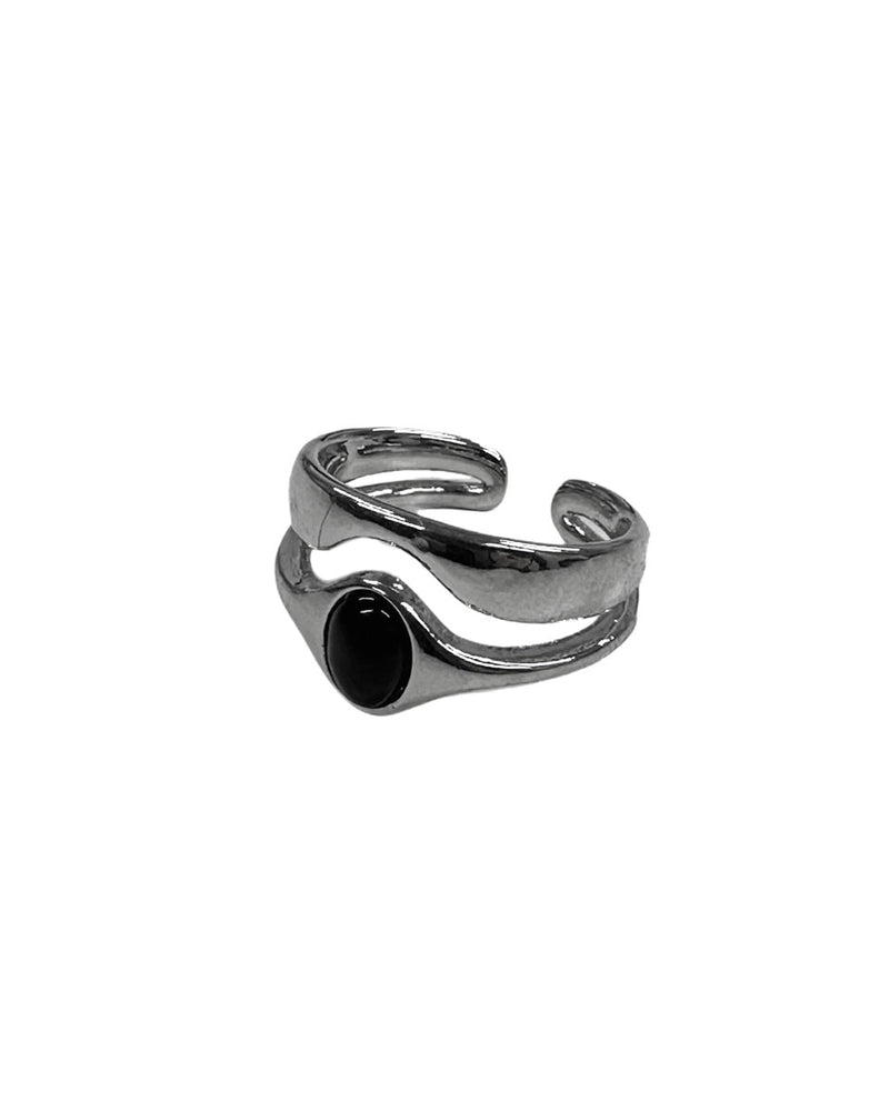受注制【Never mind the XU】black stone ring